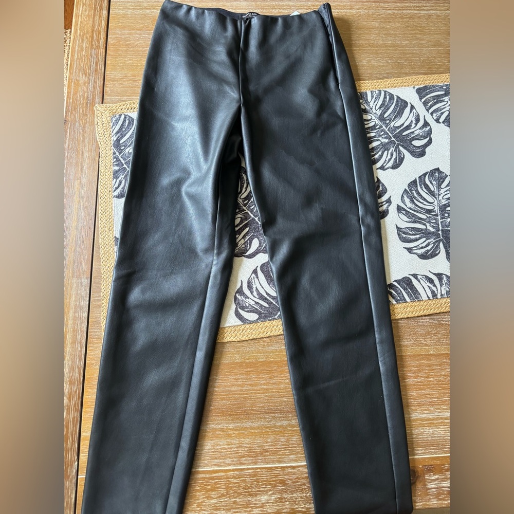 Banana Republic Dark Faux Leather Trousers